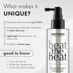Moyoko  hair styling aids products including heat protection, volume powder, hair wax stick and brush