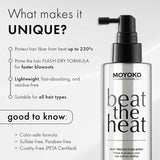 Moyoko  hair styling aids products including heat protection, volume powder, hair wax stick and brush