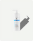 Keratin hair care product bottle with pump on a white background