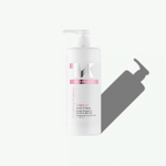 keraxir smoothing shampoo one liter bottle with pink label on a white background
