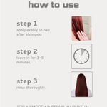 Instructions on how to use a hair product with step-by-step guide and images.