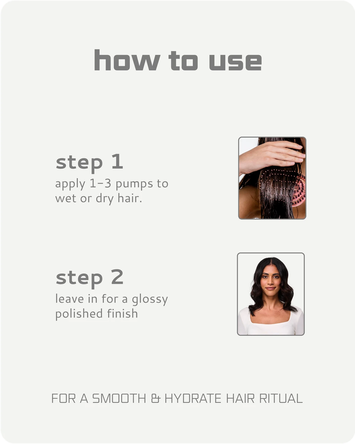 Instructions on how to use Madame liquid gold oil with text and images of application and result.