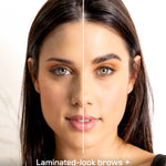 MOYOKO Peptide Brow results showing before and after image of a model that used the product 