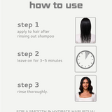 Instructions on how to use Madame conditioner  with step-by-step guide and images.