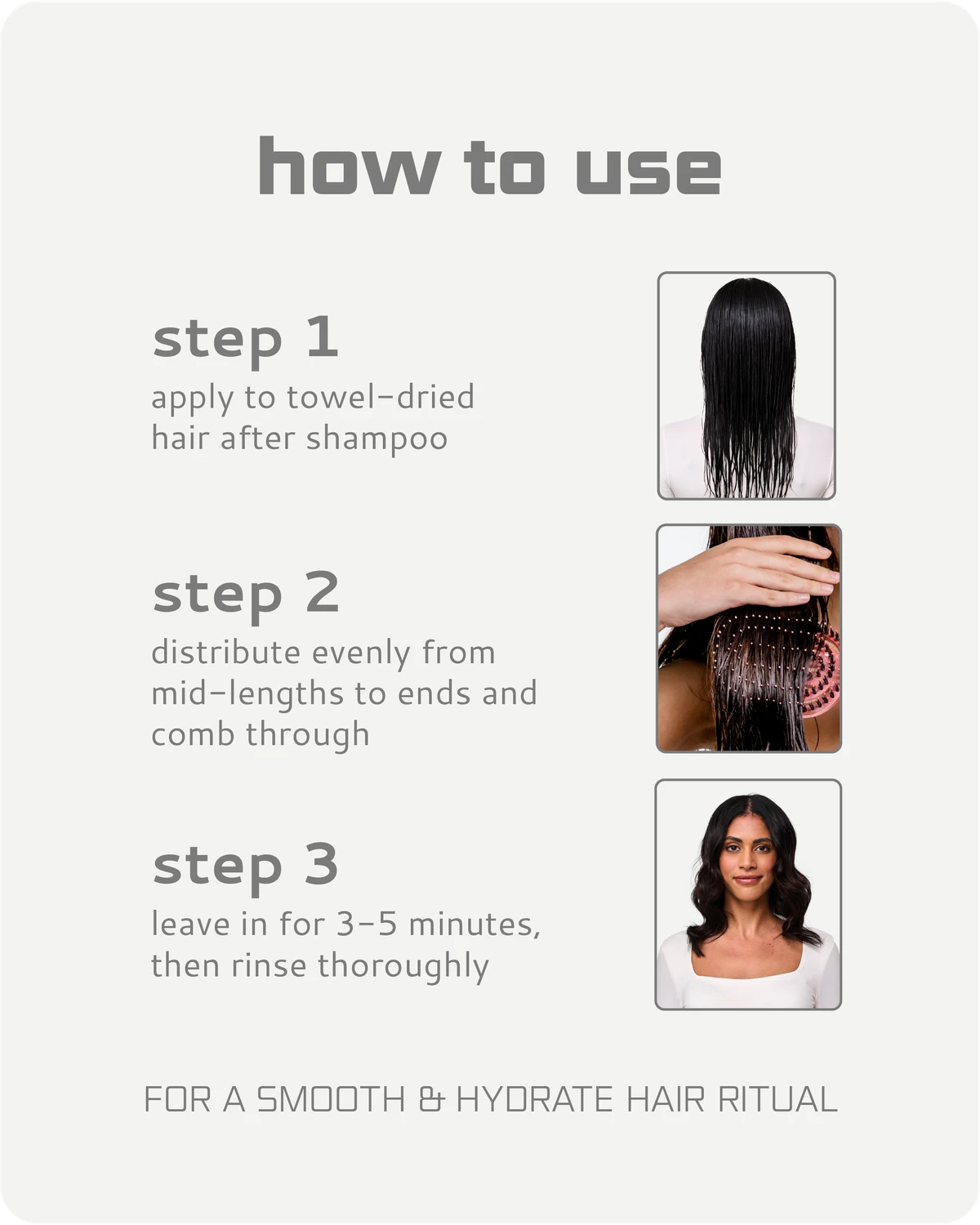 Instructions on how to use Madame Masque with step-by-step guide and images of hair application.