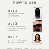 Instructions on how to use Madame Masque with step-by-step guide and images of hair application.