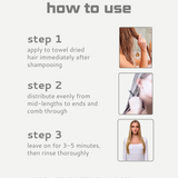 Instructions on how to use Tone and Treat Masque with step-by-step text and images.