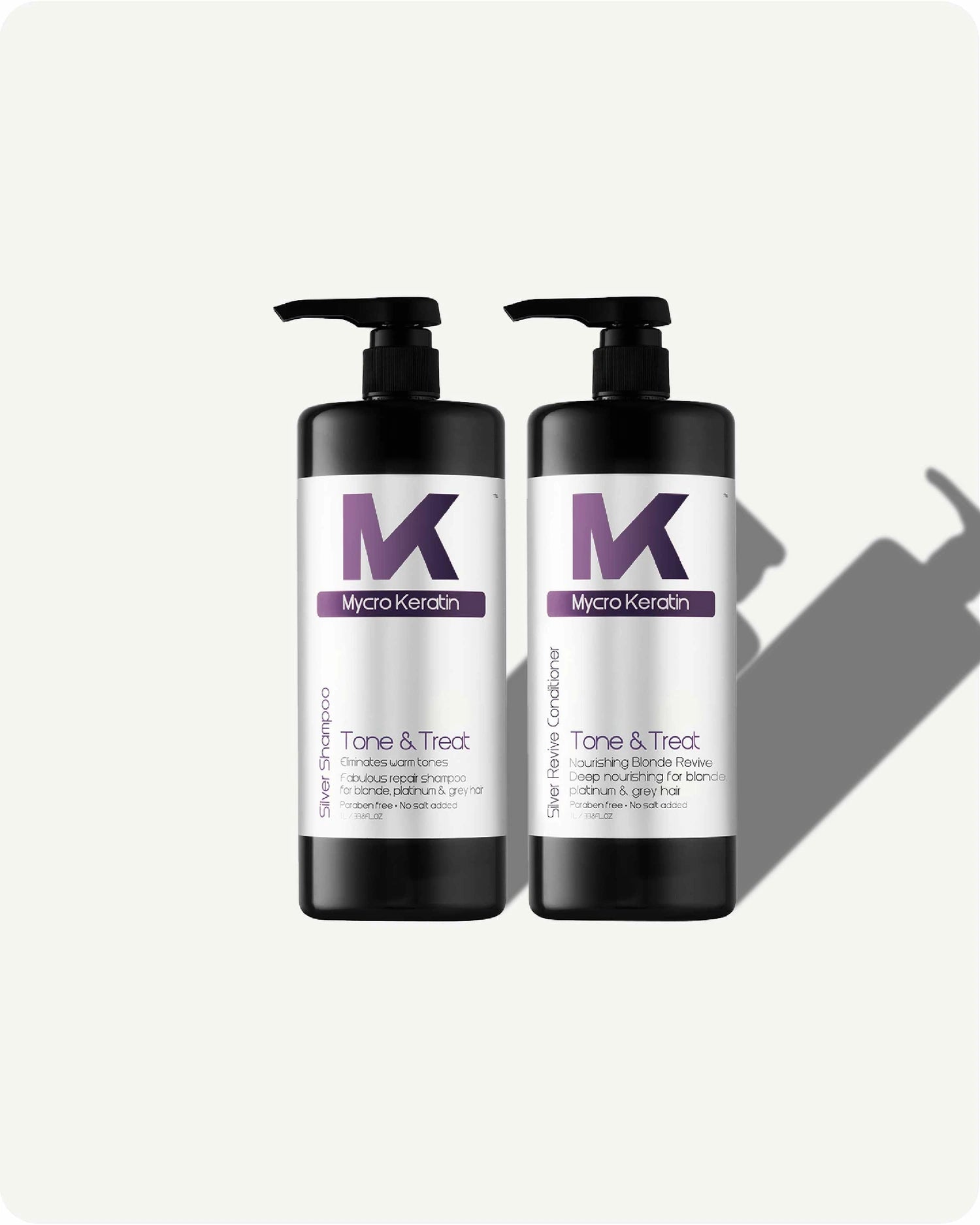 1 L Shampoo plus 1 L Conditioner Tone and Treat Range pro combo 