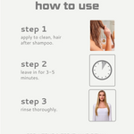 Instructions on how to use Tone and Treat conditioner with step-by-step guide and images.