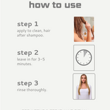 Instructions on how to use Tone and Treat conditioner with step-by-step guide and images.