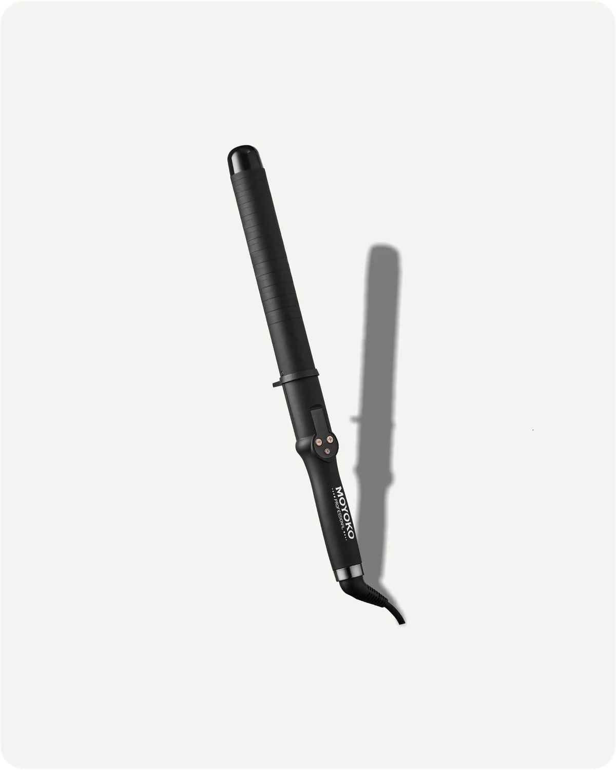 Black hair curler on a white background