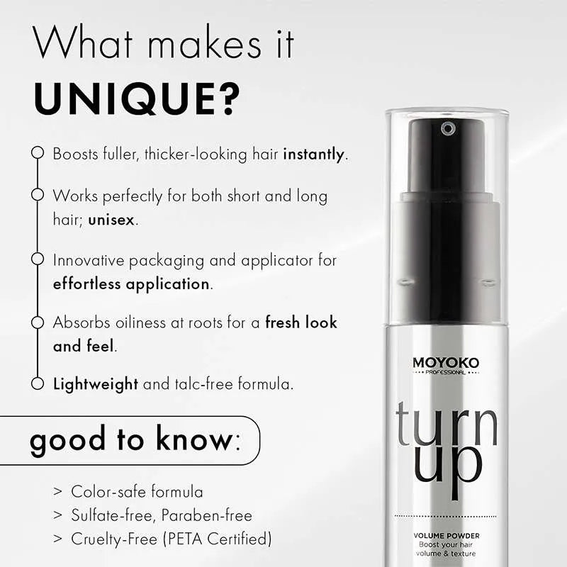 Moyoko  hair styling aids products including heat protection, volume powder, hair wax stick and brush